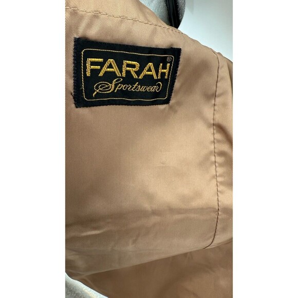 Vintage 70s Farah Corduroy Tan Blazer and Vest Leather Buttons See Measurements - Picture 4 of 16